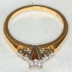 14k Yellow Gold Diamond Engagement Ring - .37ctw, Size 7 3/4
