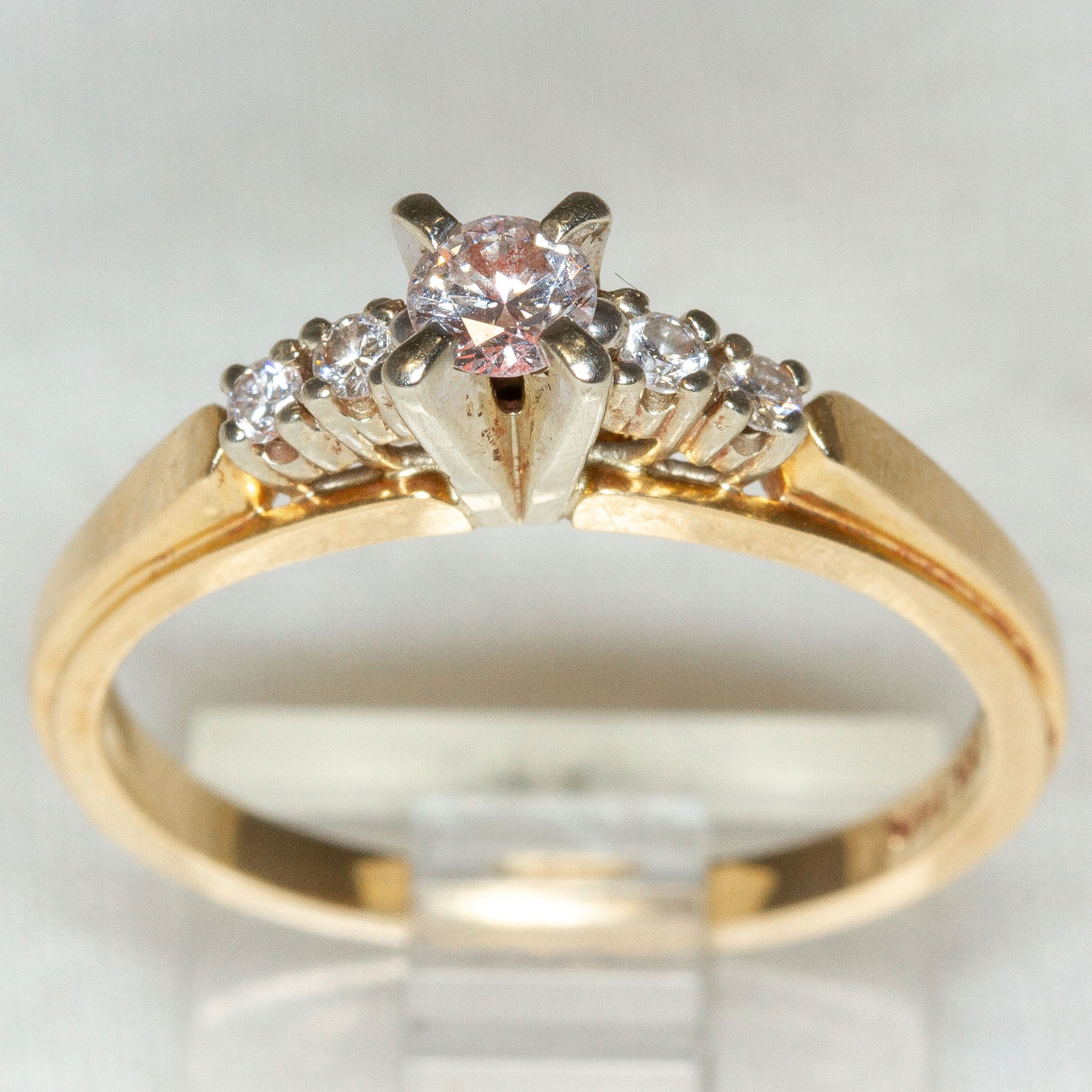 14k Yellow Gold Diamond Engagement Ring - .37ctw, Size 7 3/4 Secondary image