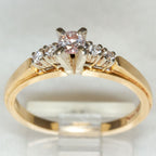 14k Yellow Gold Diamond Engagement Ring - .37ctw, Size 7 3/4
