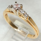14k Yellow Gold Diamond Engagement Ring - .37ctw, Size 7 3/4
