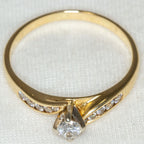 14k Yellow Gold Diamond Engagement Ring - .43ctw, Size 11