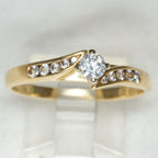 14k Yellow Gold Diamond Engagement Ring - .43ctw, Size 11