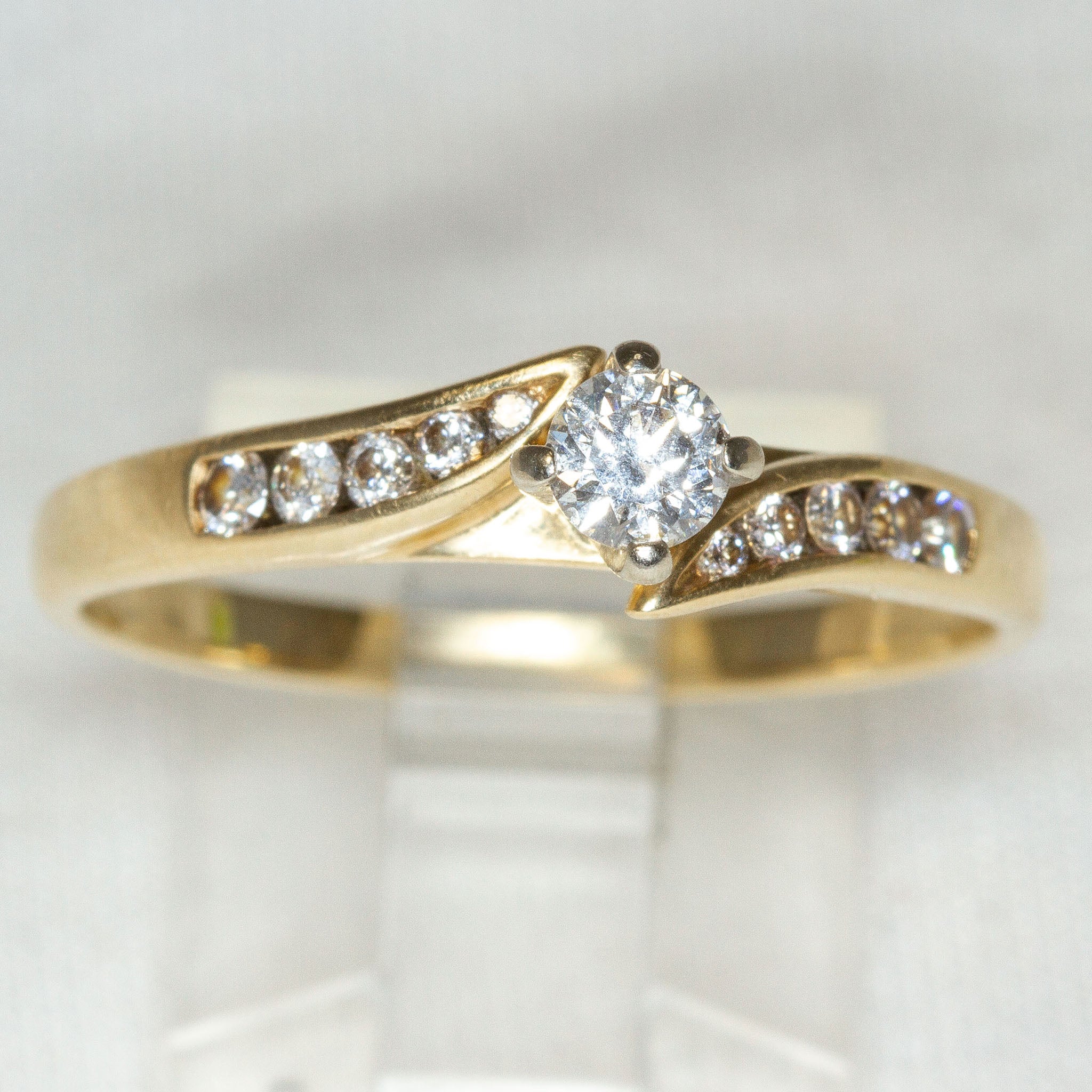 14k Yellow Gold Diamond Engagement Ring - .43ctw, Size 11