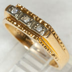 Vintage 14k Yellow Gold Diamond Band - Size 6