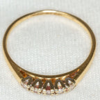 14k Yellow Gold Five-Stone Diamond Anniversary Band - Size 6.5