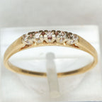 14k Yellow Gold Five-Stone Diamond Anniversary Band - Size 6.5