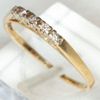 14k Yellow Gold Five-Stone Diamond Anniversary Band - Size 6.5