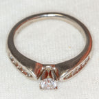 14k White Gold Diamond Engagement Ring - .55ctw, Size 5