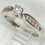14k White Gold Diamond Engagement Ring - .55ctw, Size 5
