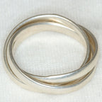 925 Sterling Silver Interlocking Russian Wedding Band - Size 5