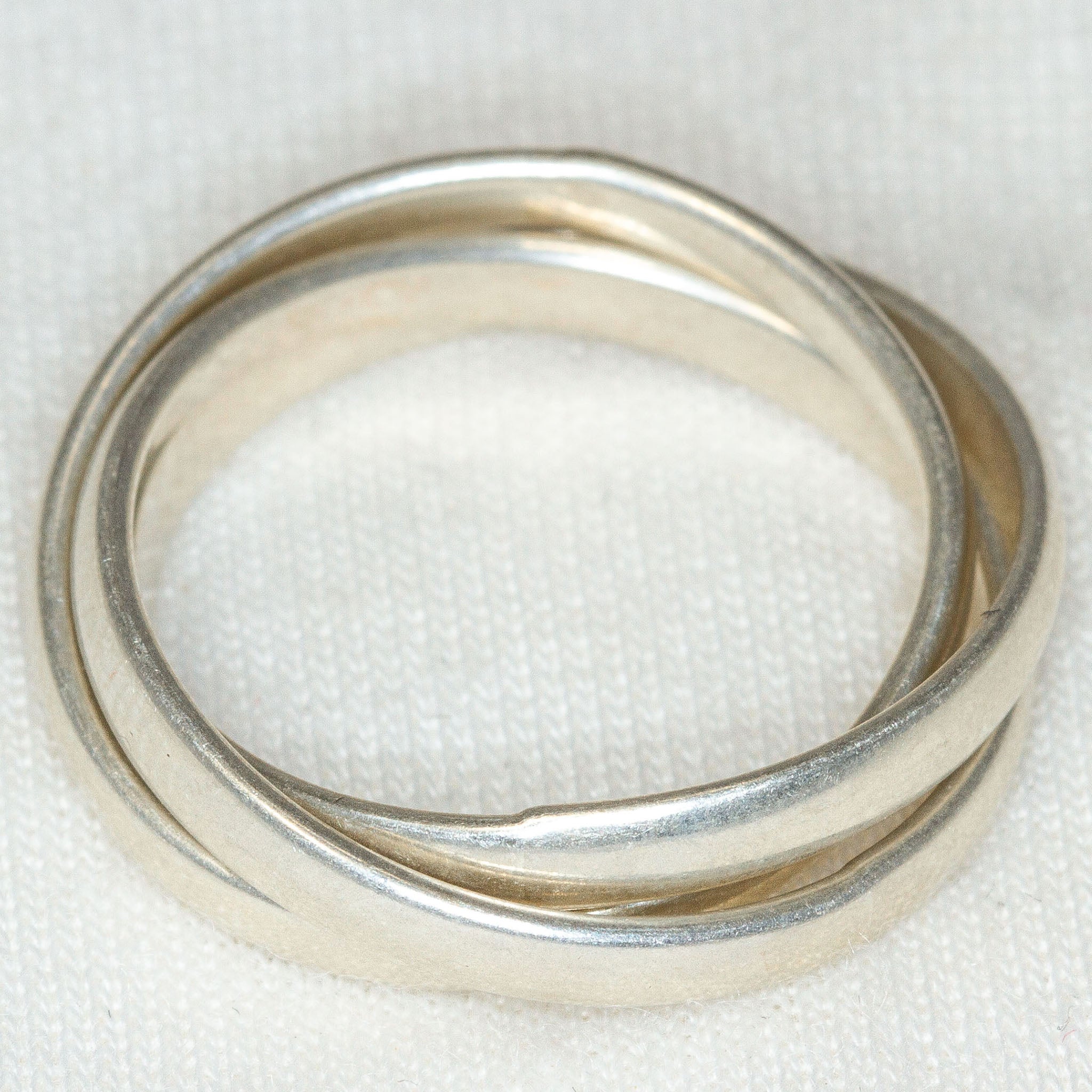 925 Sterling Silver Interlocking Russian Wedding Band - Size 5