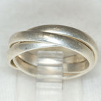 925 Sterling Silver Interlocking Russian Wedding Band - Size 5