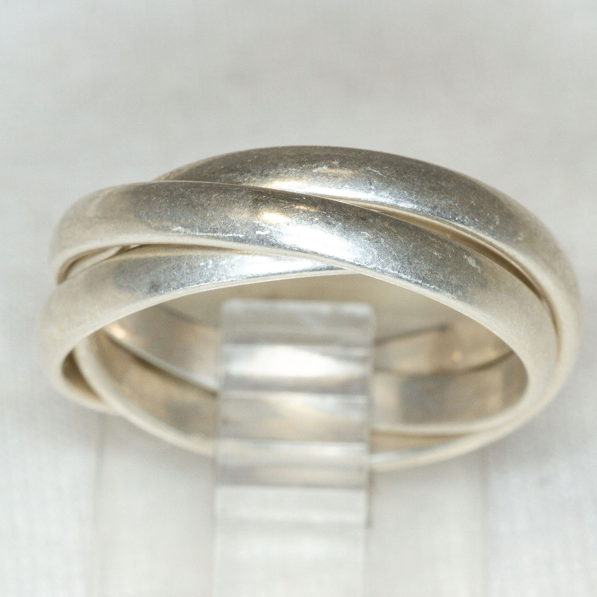 925 Sterling Silver Interlocking Russian Wedding Band - Size 5