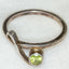 925 Sterling Silver Bezel-Set Peridot Ring - Size 7