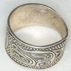 Sterling Silver First Nations Totem Band - Size 13