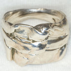 Sterling Silver Artisan Sculptural Knot Ring - Size 7 1/2