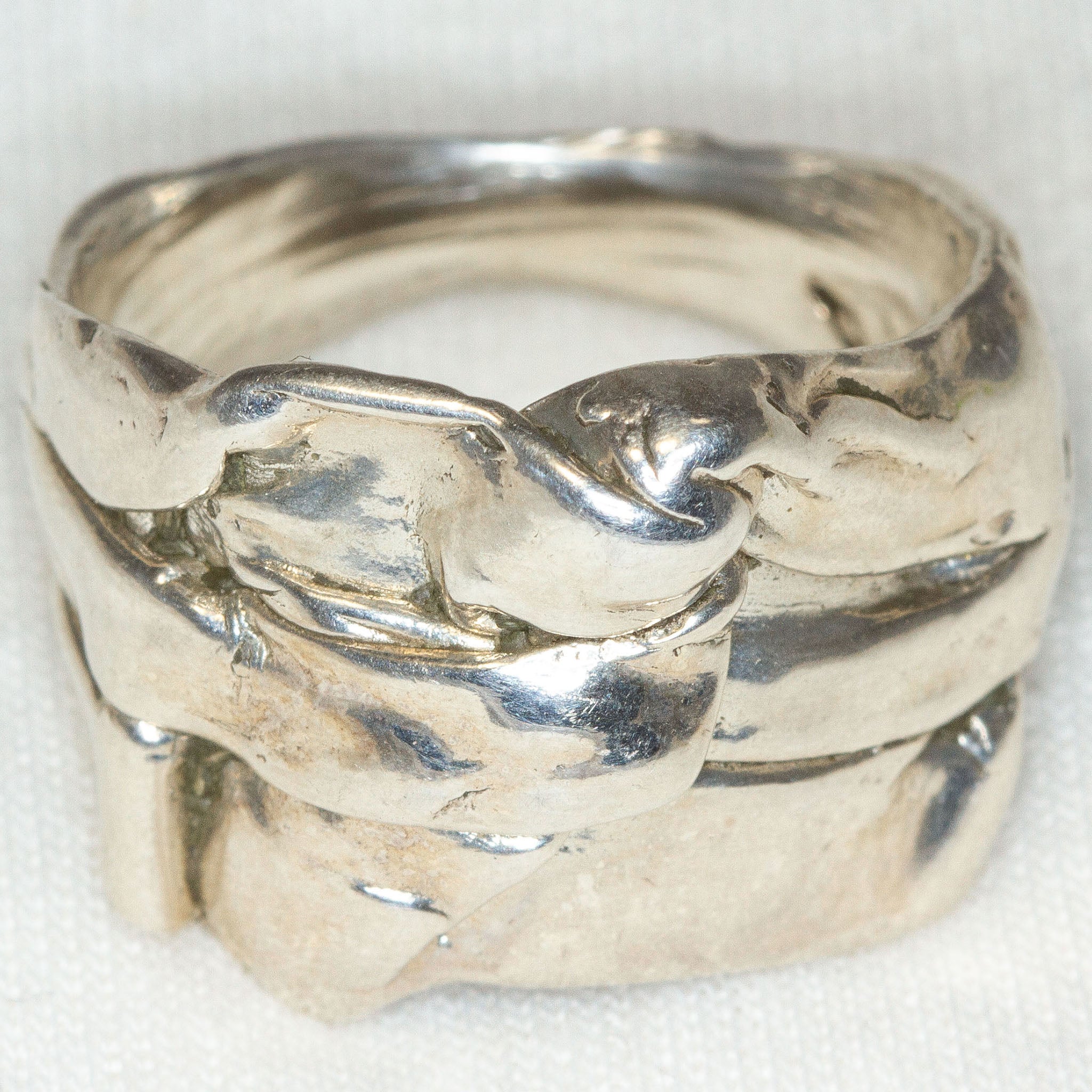 Sterling Silver Artisan Sculptural Knot Ring - Size 7 1/2