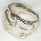 Sterling Silver Artisan Sculptural Knot Ring - Size 7 1/2