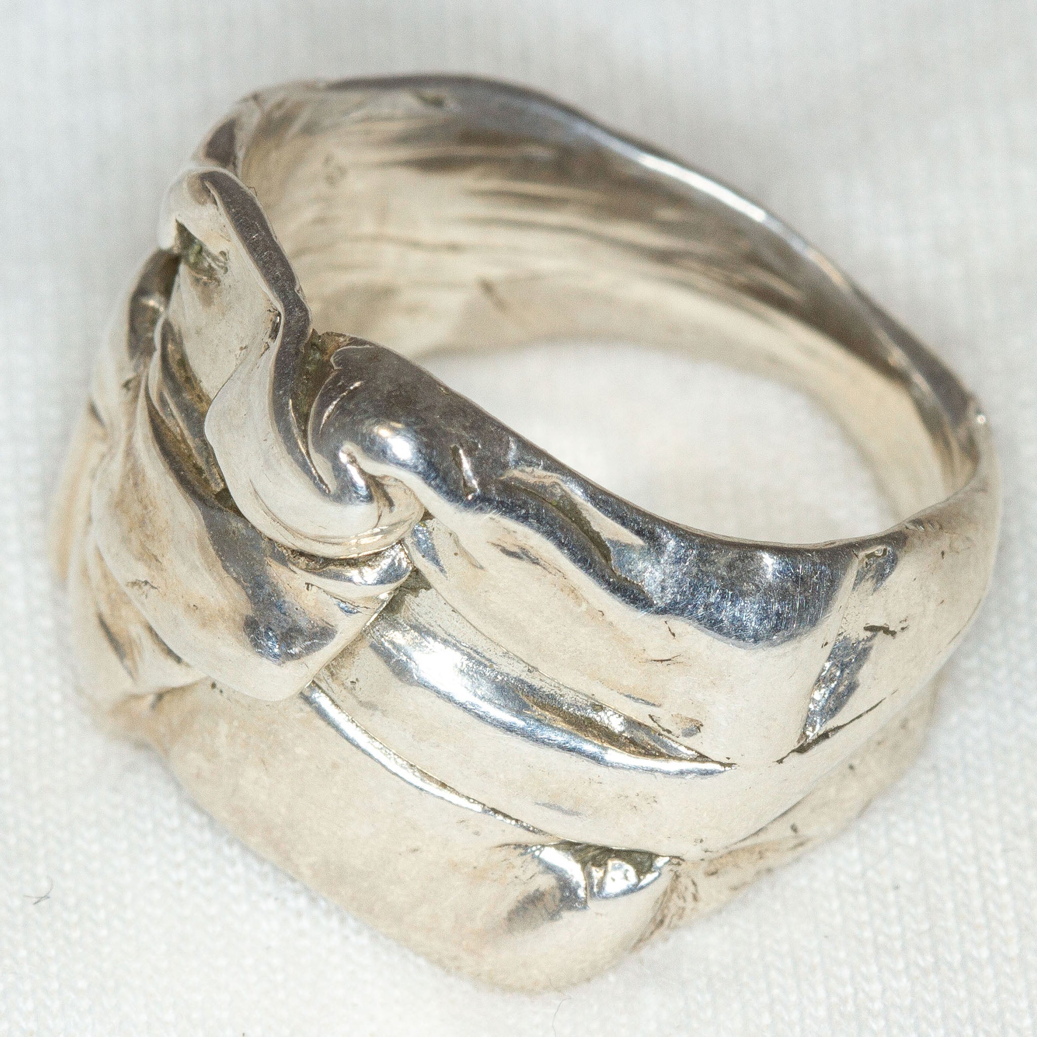Sterling Silver Artisan Sculptural Knot Ring - Size 7 1/2