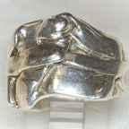 Sterling Silver Artisan Sculptural Knot Ring - Size 7 1/2