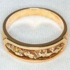 14k Yellow Gold Nugget-Style Band - Size 10