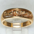 14k Yellow Gold Nugget-Style Band - Size 10