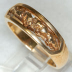 14k Yellow Gold Nugget-Style Band - Size 10