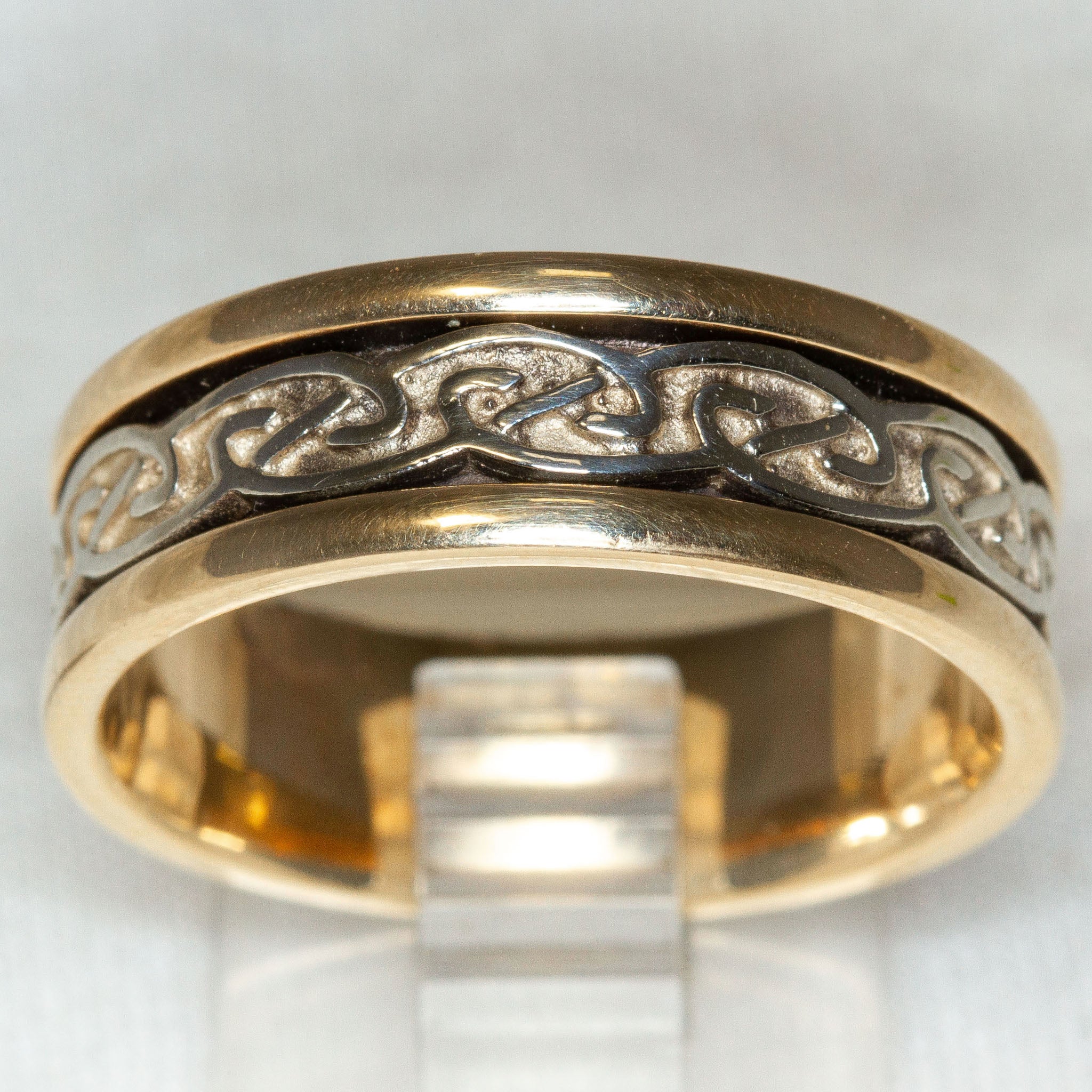 10k Two-Tone Gold Celtic Knot Band - Size 10 1/4 Secondary image