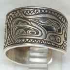 Sterling Silver First Nations Open-Ended Band - Size 8+