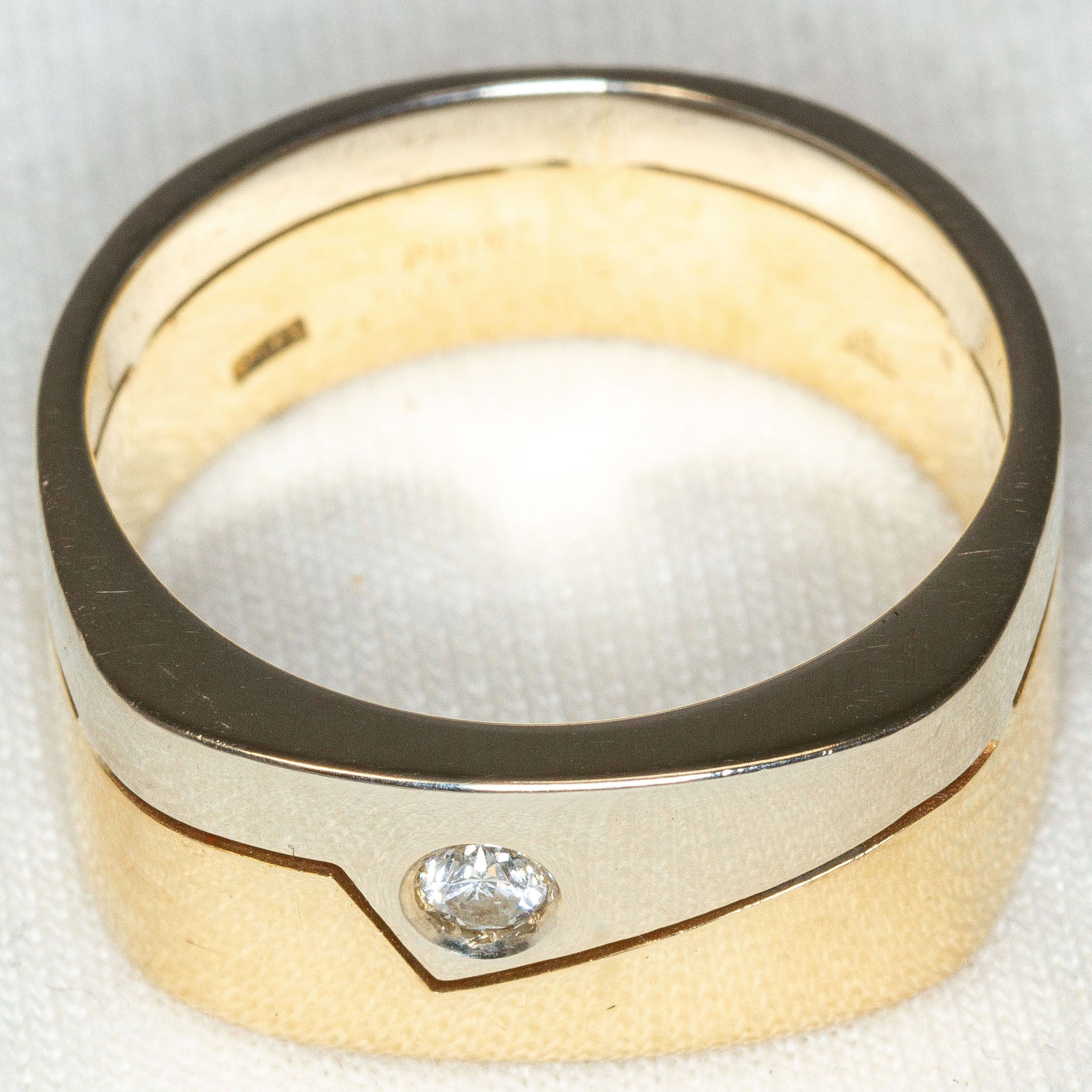 Two-Tone 14k Gold Diamond Band - Size 8 1/4 Main image