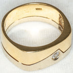 Two-Tone 14k Gold Diamond Band - Size 8 1/4