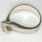 Modern 14k White Gold Princess-Cut Solitaire Diamond Ring - Size 7