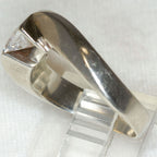 Modern 14k White Gold Princess-Cut Solitaire Diamond Ring - Size 7