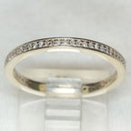 14k White Gold Full-Eternity Diamond Band - Size 7 1/2