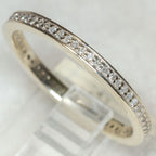 14k White Gold Full-Eternity Diamond Band - Size 7 1/2