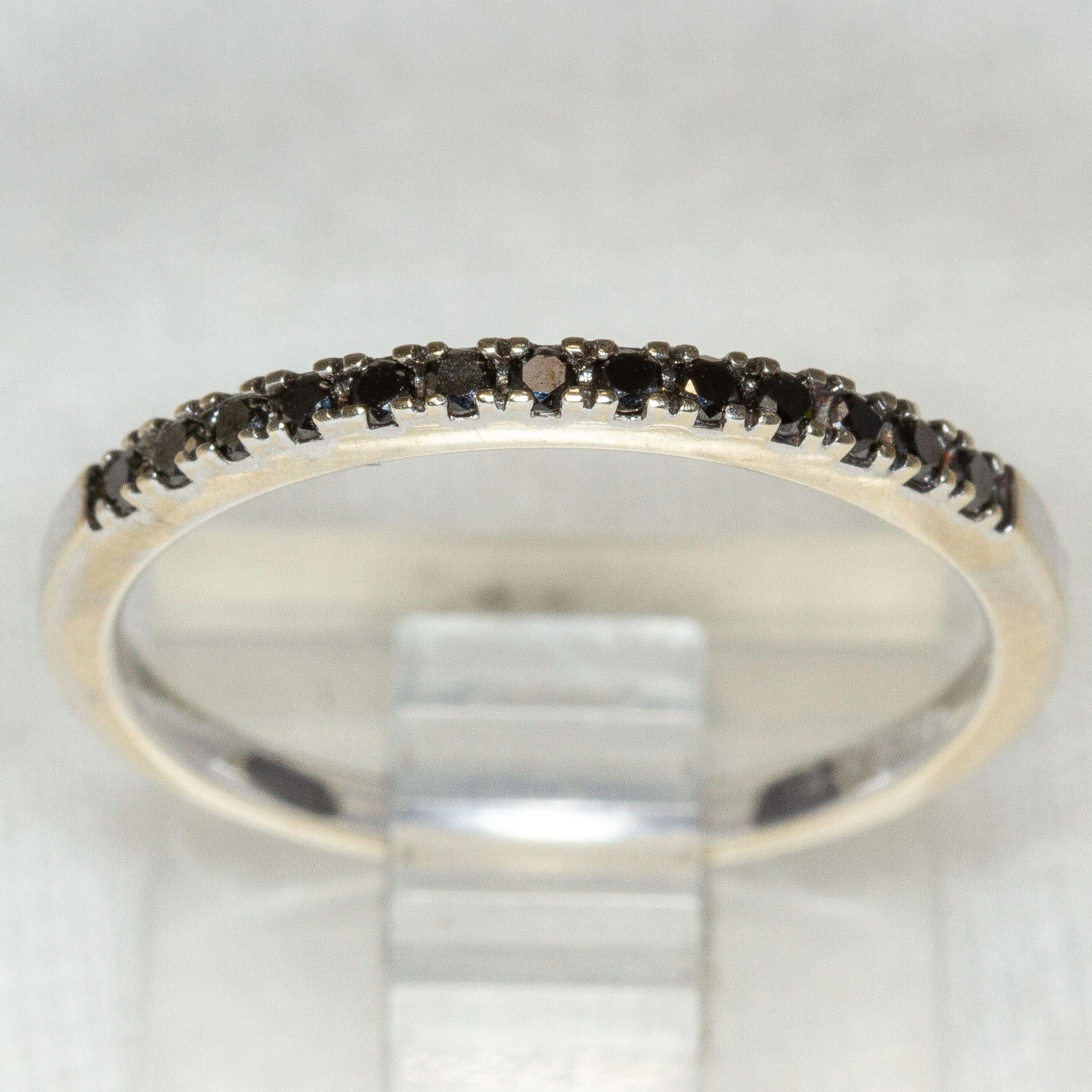 10k Yellow Gold Blue Sapphire Eternity Band - Size 6 Secondary image