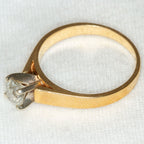 14k Yellow Gold Solitaire Diamond Engagement Ring - .50ct