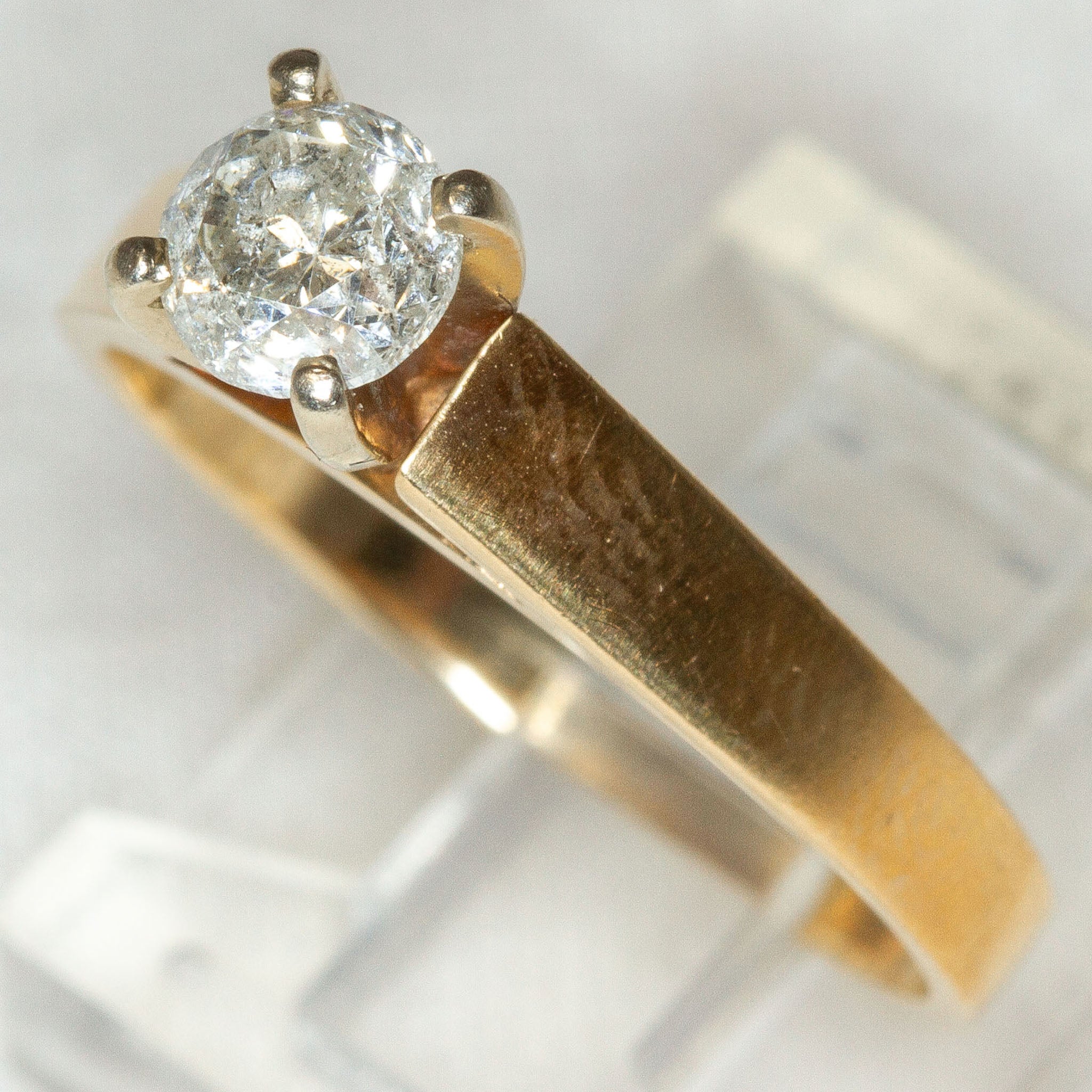 14k Yellow Gold Solitaire Diamond Engagement Ring - .50ct