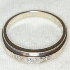 14k White Gold Diamond Channel-Set Band - Size 7