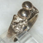 Artisan Sculptural Sterling Silver Ring - Size 6
