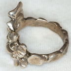Artisan Sculptural Sterling Silver "Duckweed" Ring - Size 7