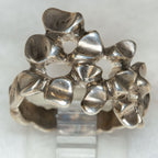 Artisan Sculptural Sterling Silver "Duckweed" Ring - Size 7