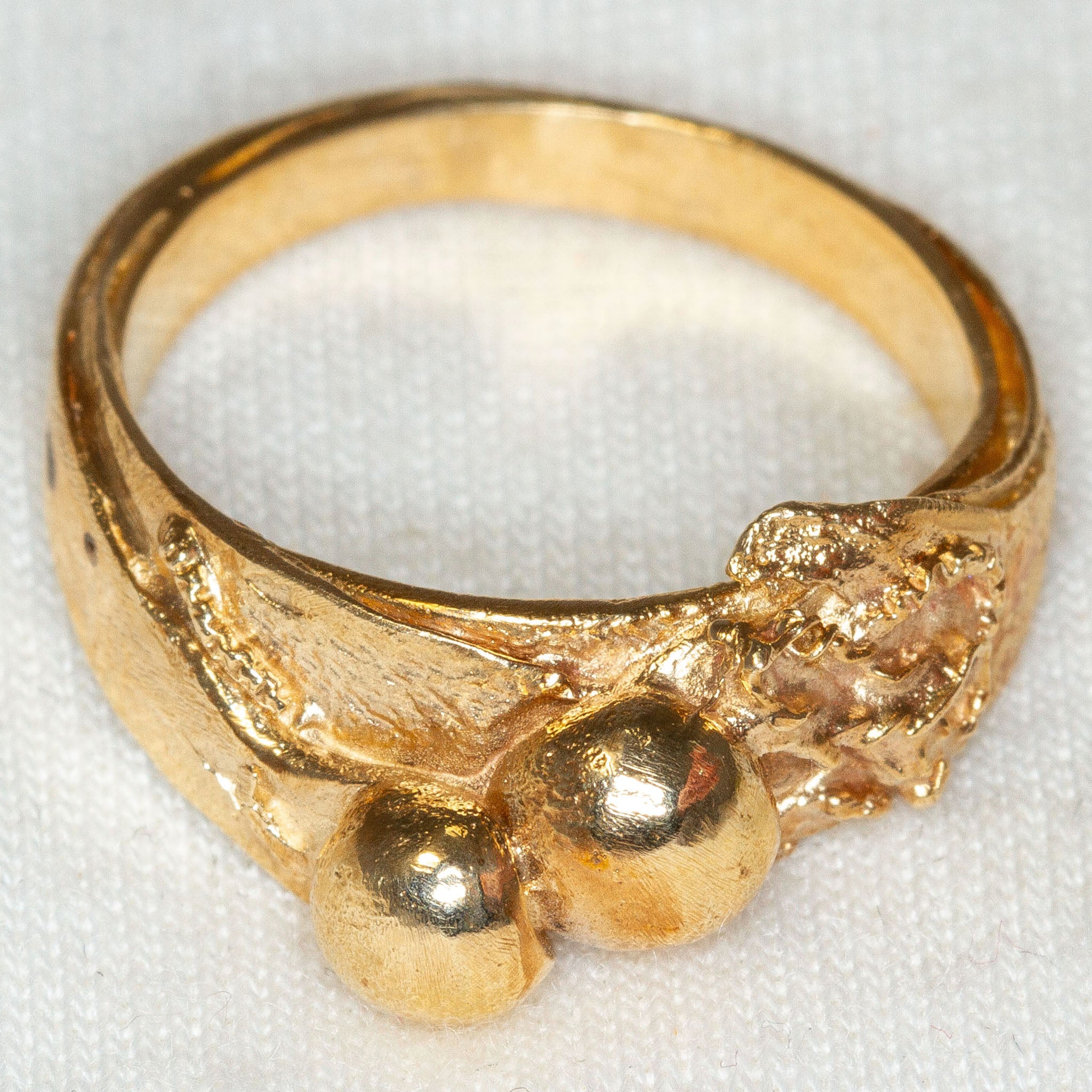 Artisan Sculptural 10k Yellow Gold Statement Ring - Size 6 Main image