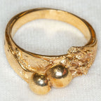 Artisan Sculptural 10k Yellow Gold Statement Ring - Size 6