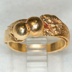 Artisan Sculptural 10k Yellow Gold Statement Ring - Size 6