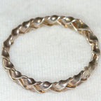 Elegant Braided Sterling Silver Band - 4mm Wide