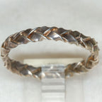 Elegant Braided Sterling Silver Band - 4mm Wide