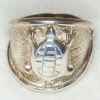 Artisan Sculptural Sterling Silver Turtle Ring - Size 7