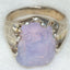 Artisan Sculptural Sterling Silver Lavender Quartz Ring - Size 7 3/4