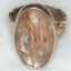 Artisan Hammered Sterling Silver Rutilated Quartz Ring - Size 7 1/2